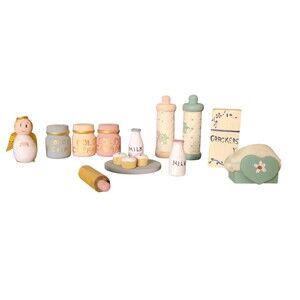 Vintage Miniature Dollhouse Wooden Kitchen Accessories Lot Handmade Hand Painted